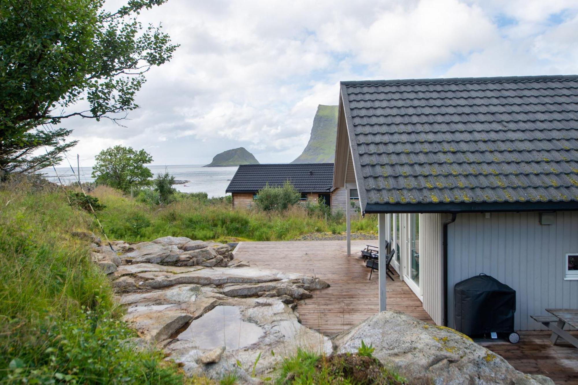 Haukland Beach Panorama Offersoya Exteriér fotografie