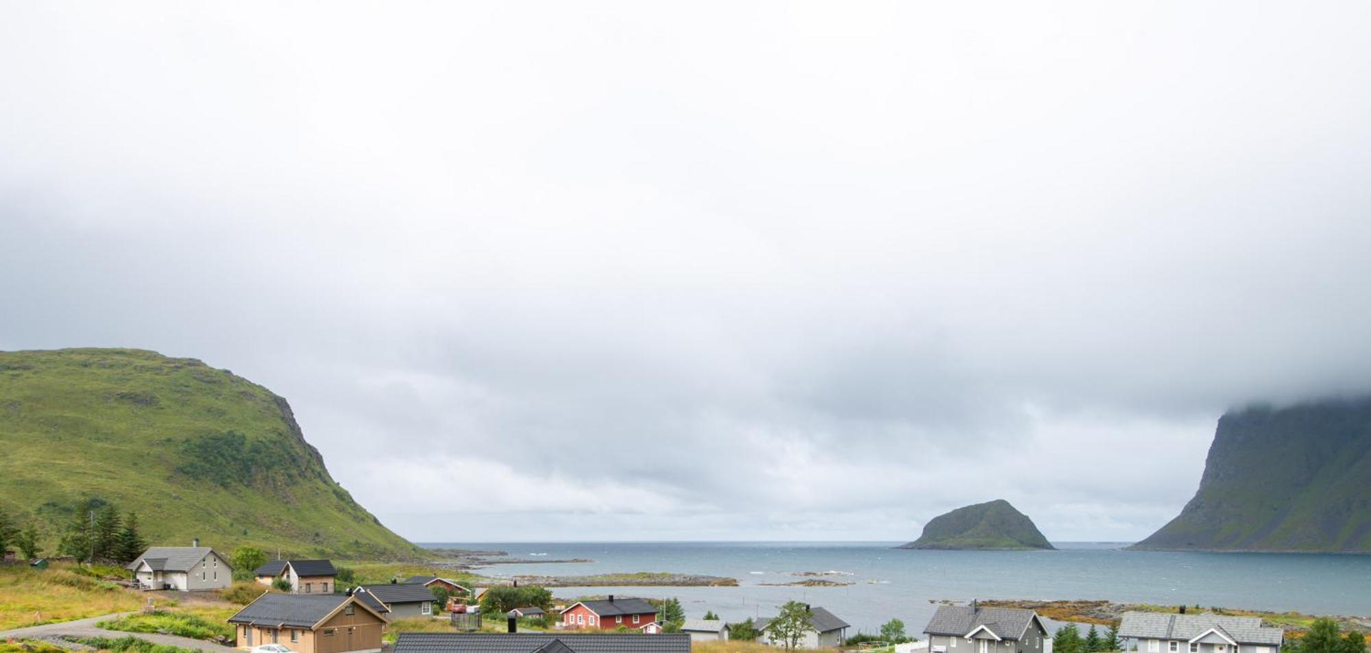 Haukland Beach Panorama Offersoya Exteriér fotografie