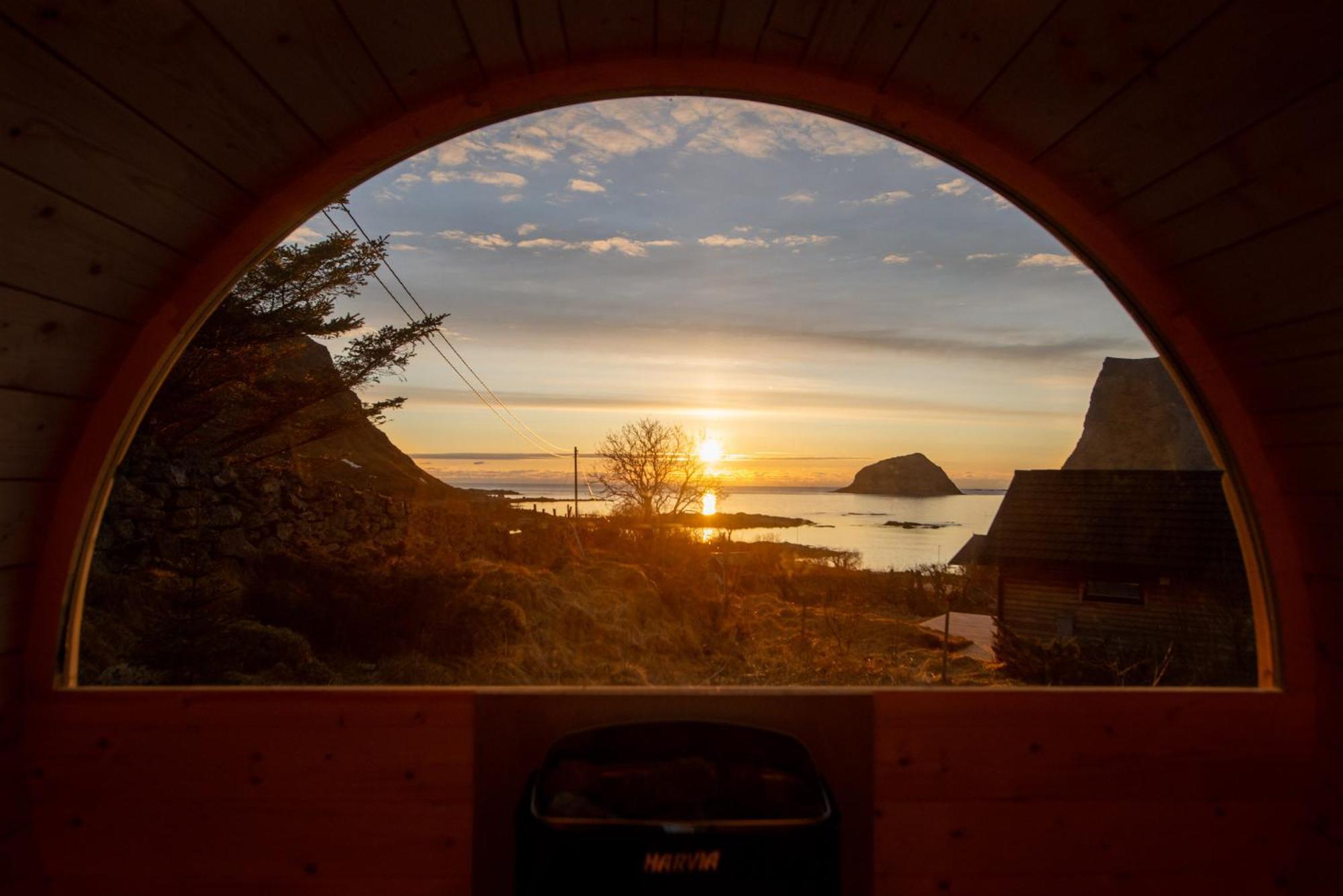 Haukland Beach Panorama Offersoya Exteriér fotografie