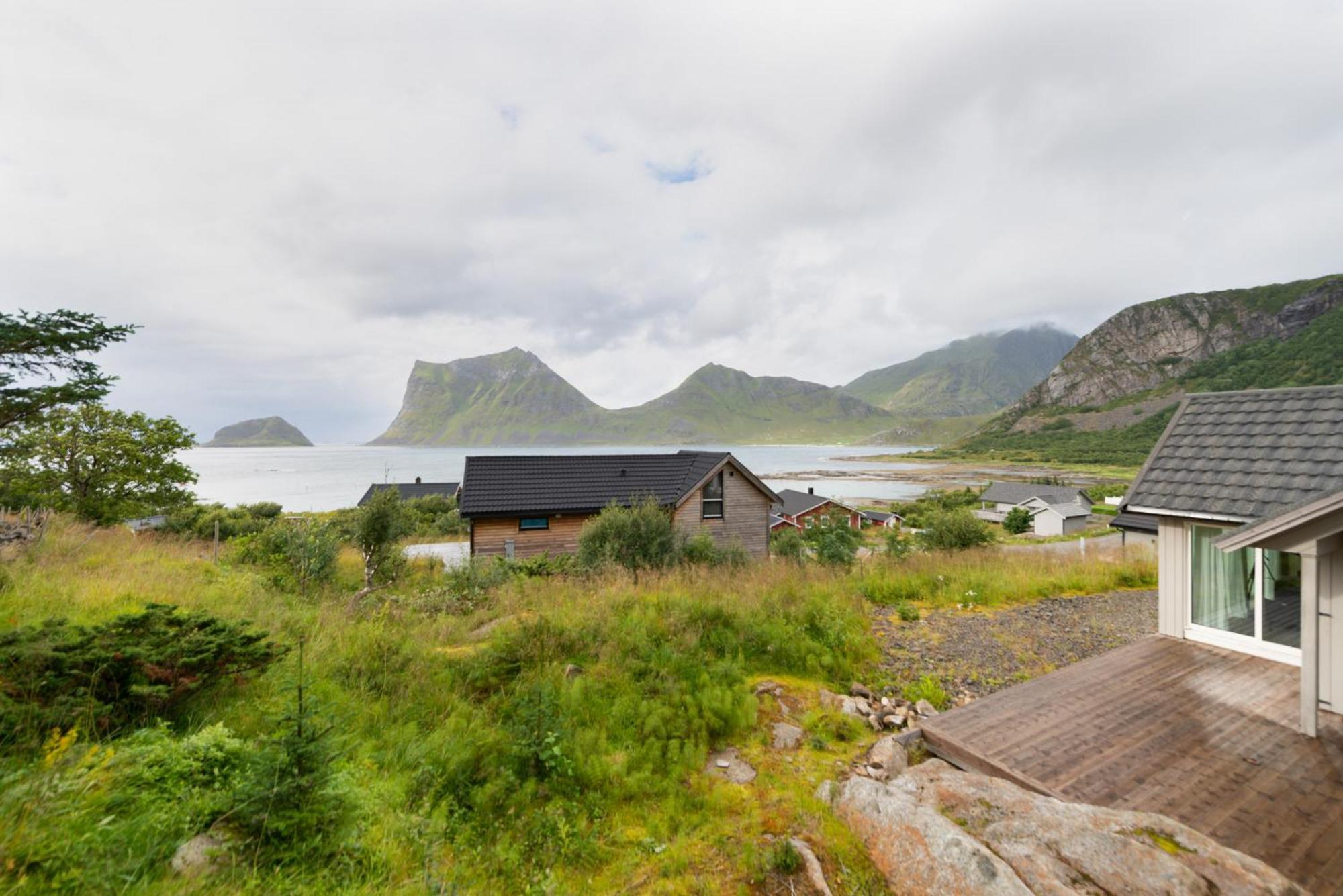 Haukland Beach Panorama Offersoya Exteriér fotografie